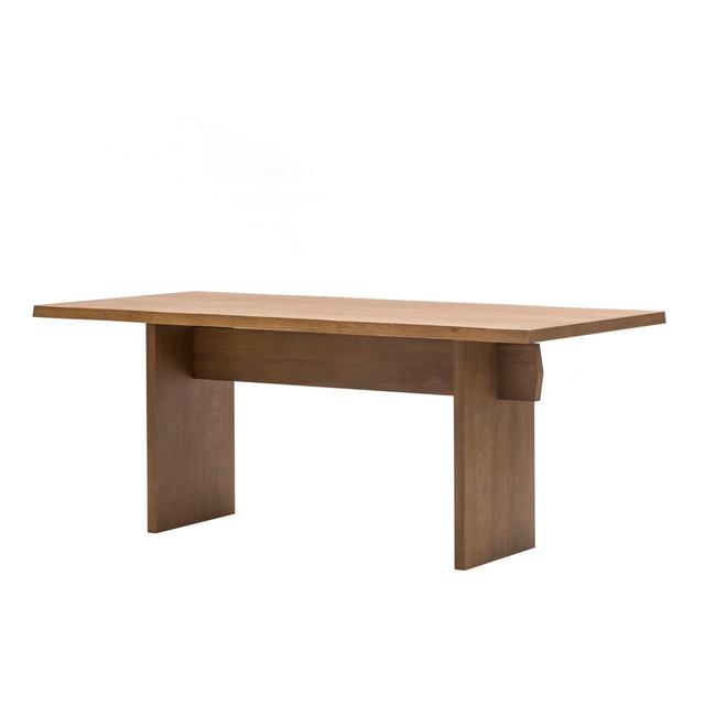 Nomura Dining Table Ebern Designs Colour: Brown, Size: L78 x L200 x W90cm on Productcaster.