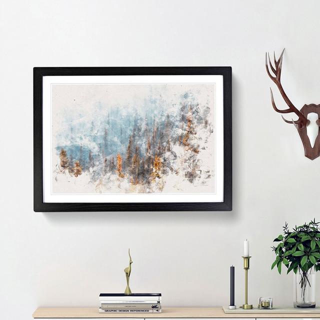 Misty Forest in Banff Canada - Picture Frame Graphic Art Print East Urban Home Size: 45cm H x 63cm W x 2cm D, Frame Option: Black Framed on Productcaster.