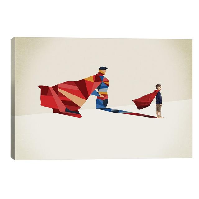 'Walking Shadow Hero I' by Jason Ratliff Graphic Art Print on Wrapped Canvas Happy Larry Size: 66.04cm H x 101.6cm W x 3.81cm D on Productcaster.