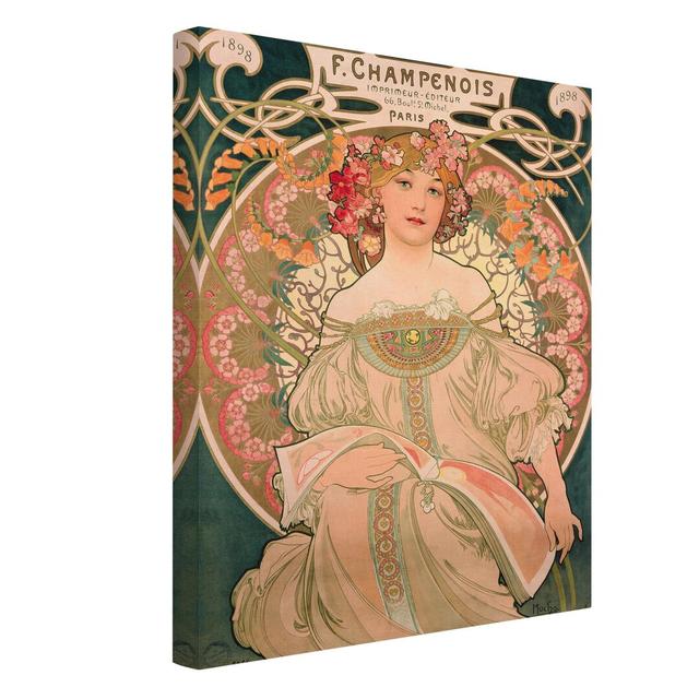 F. Champenois by Alphonse Mucha - Wrapped Canvas Painting Maturi on Productcaster.