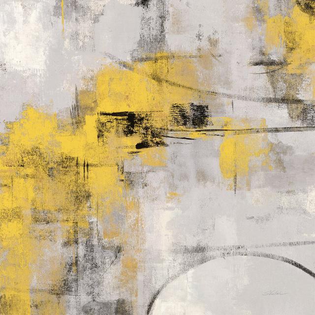 Stone Gardens II Yellow by Silvia Vassileva - Wrapped Canvas Painting Metro Lane Size: 122cm H x 122cm W on Productcaster.