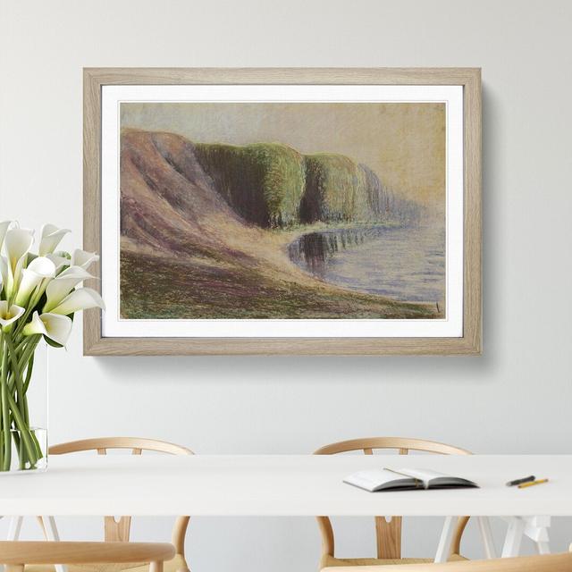 Seashore by Mikalojus Konstantinas - Picture Frame Painting East Urban Home Size: 48cm H x 65cm W x 2cm D, Frame Option: Oak Framed on Productcaster.