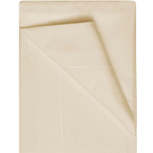 Plain Dye 400 Thread Count 100% Cotton Flat Sheet Belledorm Size: Super King (6'), Colour: Cream on Productcaster.