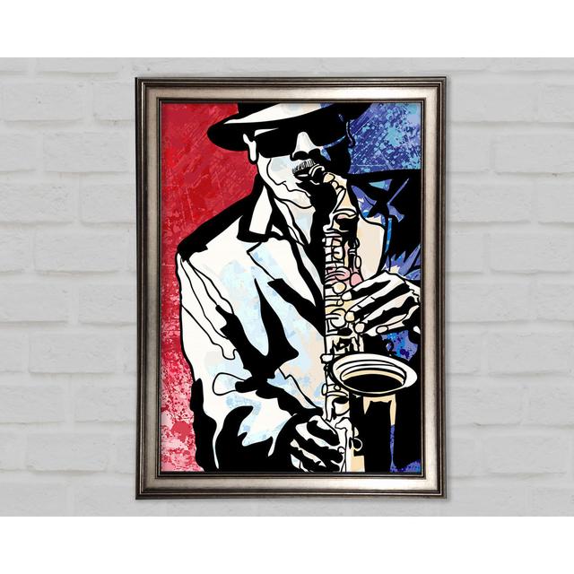 Saxaphone Blues - Single Picture Frame Art Prints Ophelia & Co. Size: 29.7cm H x 21cm W x 1.5cm D on Productcaster.