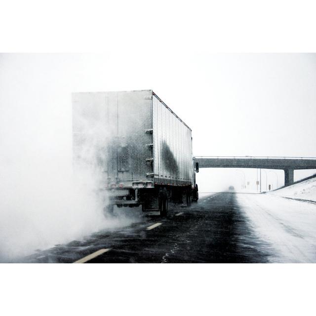 Driving In Winter by Benoitb - No Frame Print on Canvas Lark Manor Size: 50cm H x 75cm W on Productcaster.