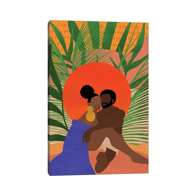 Black Couple - Print on Canvas Ebern Designs Format: Wrapped Canvas, Size: 45.72cm H x 30.48cm W x 1.91cm D on Productcaster.