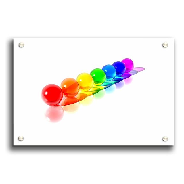 Rainbow Marbels - Unframed Graphic Art Print on Paper East Urban Home Size: 29.7cm H x 42cm W on Productcaster.