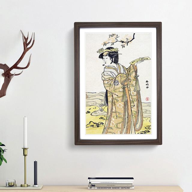 The Third Segawa Kikunojo by Katsukawa Shunko - Picture Frame Painting Print East Urban Home Frame Option: Walnut Framed, Size: 36cm H x 27cm W x 2cm on Productcaster.