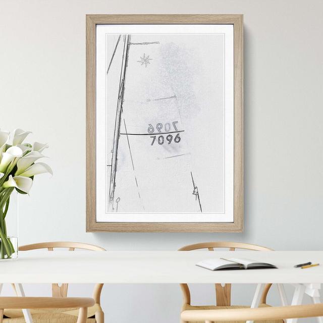 Setting Sail in Sydney in Abstract - Picture Frame Graphic Art Print East Urban Home Size: 76cm H x 50cm W x 2cm D, Frame Option: Oak on Productcaster.