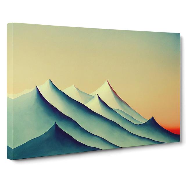 Edgy Mountains - Wrapped Canvas Graphic Art Alpen Home Size: 40cm H x 60cm W x 3cm D on Productcaster.