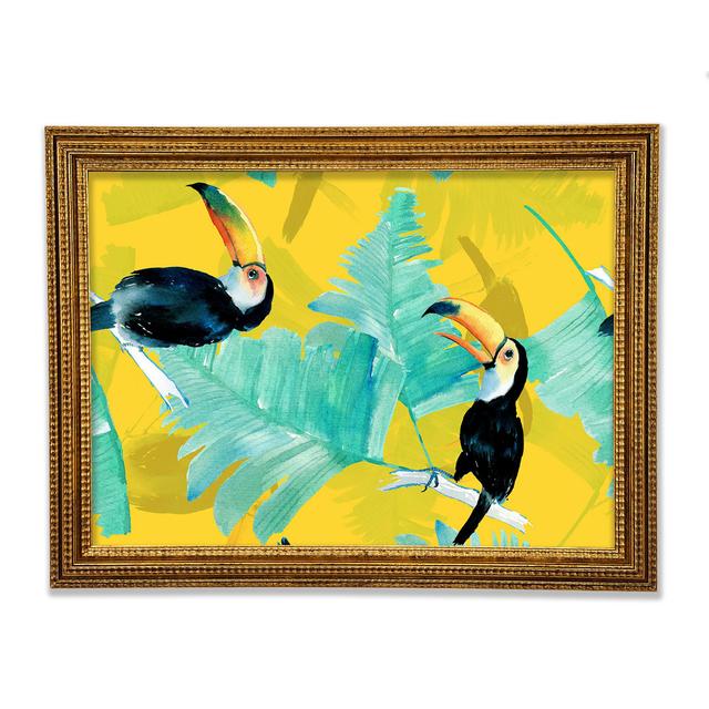 Toucan Palm Leaves - Print 17 Stories Size: 84.1cm H x 118.9cm W x 3cm D on Productcaster.