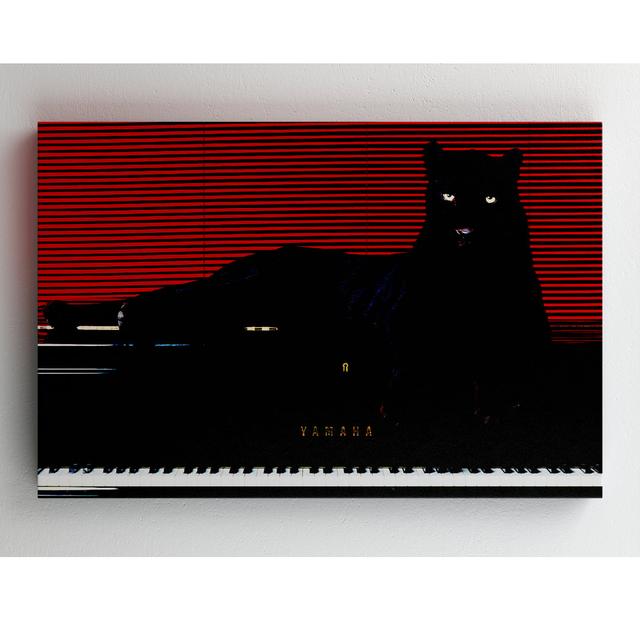 Black Panther Piano - Kein Rahmen Druck auf Leinwand Simply Größe: 99,5 cm H x 141,7 cm B on Productcaster.