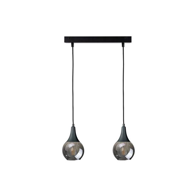 Olin Kitchen Island Globe Pendant Breakwater Bay Base Finish: Smoky Black, Size: 29cm H x 50cm W x 50cm D, Number of Lights: 2 on Productcaster.