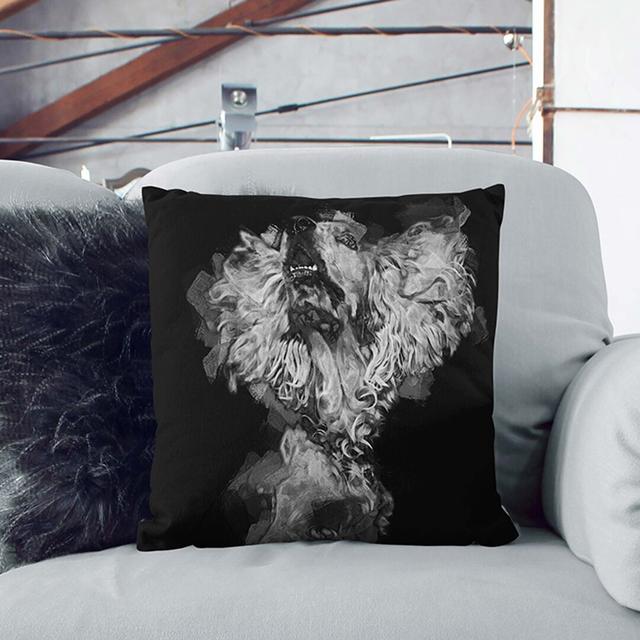 Cocker Spaniel In Abstract Square Throw Cushion East Urban Home Backing Colour: Stone, Size: 40 x 40 cm on Productcaster.