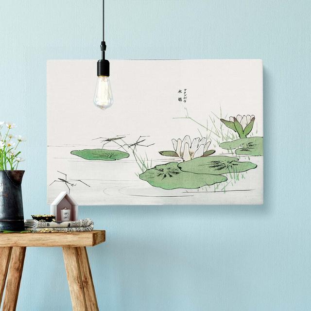 Lily Pond Flowers by Morimoto Toko - Wrapped Canvas Print East Urban Home Size: 60cm H x 91cm W x 3cm D on Productcaster.