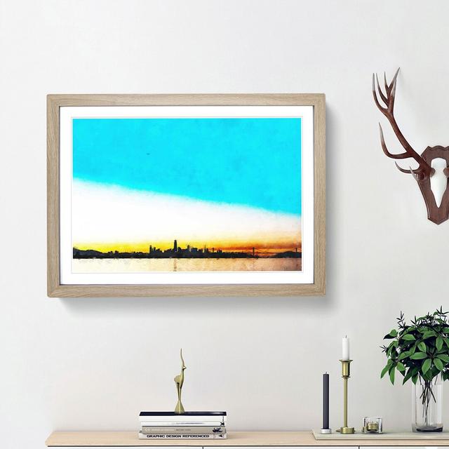 View of San Francisco in California - Picture Frame Painting Print East Urban Home Frame Option: Oak Framed, Size: 62cm H x 87cm W x 2cm D on Productcaster.