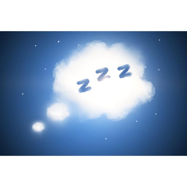 Sleep Cloud Background - Wrapped Canvas Print Ebern Designs Size: 20cm H x 30cm W x 3.8cm D on Productcaster.