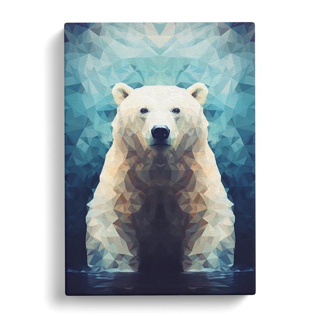 Polar Bear Geometric - Print Alpen Home Size: 50cm H x 35cm W x 3cm D on Productcaster.