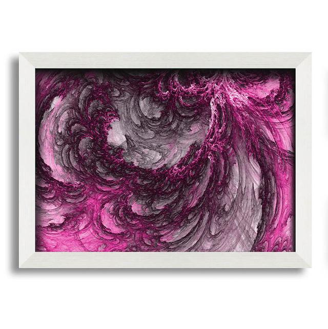 Pink Distortion Waves - Single Picture Frame Art Prints Metro Lane Size: 42cm H x 59.7cm W x 10cm D on Productcaster.