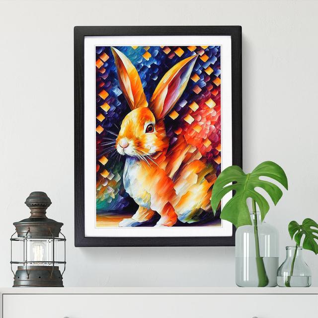 Rabbit - Single Picture Frame Painting Brambly Cottage Frame Option: Black, Size: 34cm H x 25cm W x 2cm D on Productcaster.