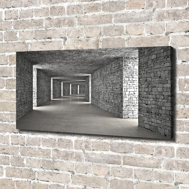 Brick Tunnel - Wrapped Canvas Art Prints Ebern Designs on Productcaster.