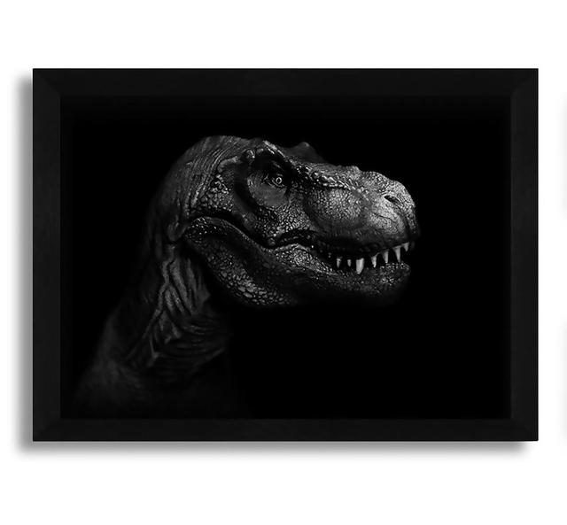 T-Rex in the Dark - Picture Frame Graphic Art on Canvas Maturi Size: 21cm H x 30cm W x 10cm D on Productcaster.