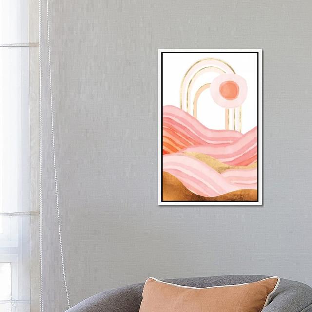 Late Summer Sunset - Graphic Art Print on Canvas 17 Stories Frame Option: White Framed, Size: 66.04cm H x 45.72cm W x 3.81cm D on Productcaster.