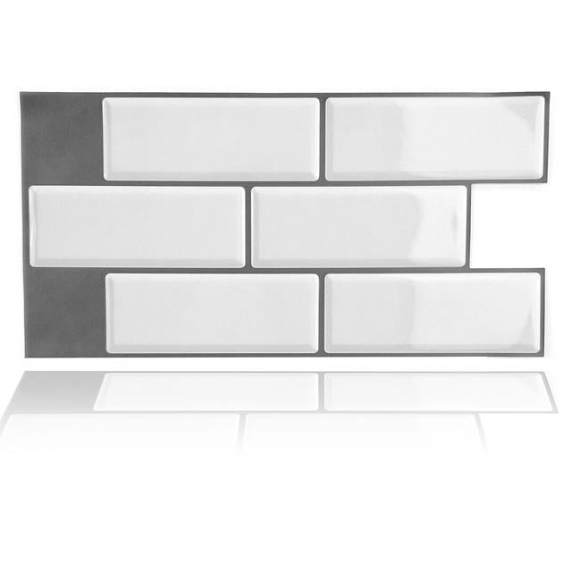 15cm x 30cm Gel Peel & Stick Subway Tile (Set of 12) Blue Elephant Colour: Off-White on Productcaster.