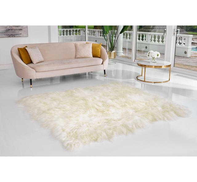 Kearney Sheepskin Ivory White Rug Rosdorf Park Rug Size: Novelty 165 x 200cm on Productcaster.