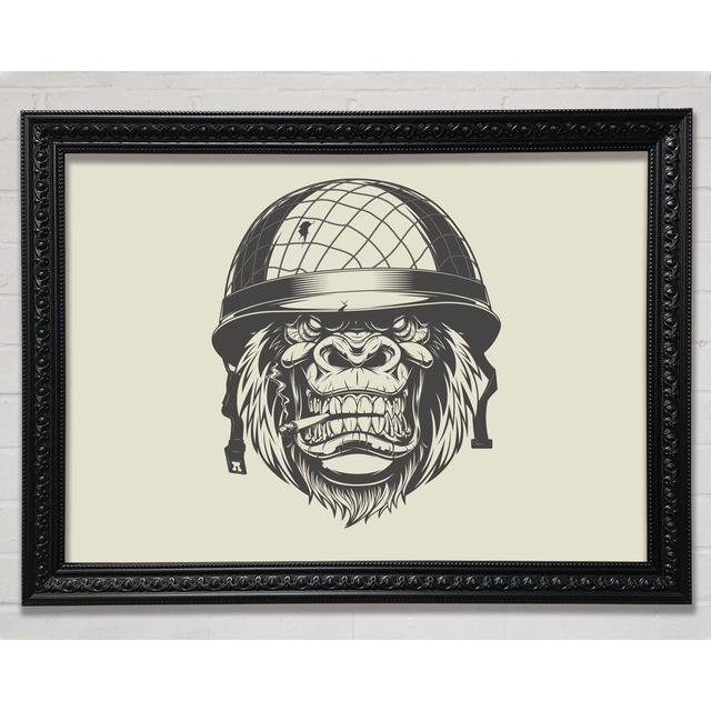 Gorilla Army Cadet - Single Picture Frame Art Prints Bright Star Size: 100cm H x 141.4cm W on Productcaster.