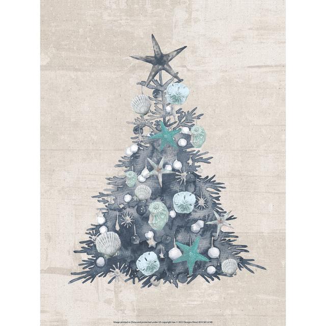 Shell Christmas Tree - Wrapped Canvas Art Prints The Seasonal Aisle Size: 91cm H x 91cm W on Productcaster.