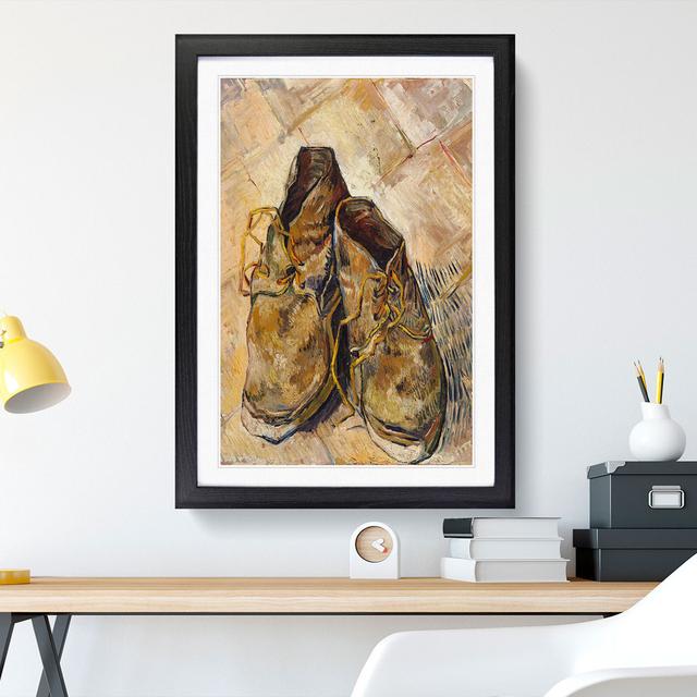 Shoes by Vincent Van Gogh - Picture Frame Painting East Urban Home Size: 48cm H x 36cm W x 2cm D, Frame Option: Black Framed on Productcaster.