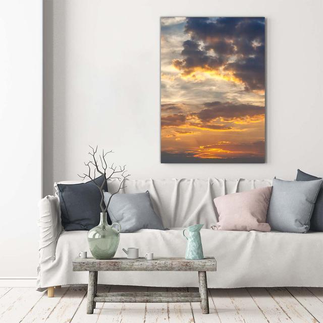 Sonnenuntergang Himmel - Kunstdrucke auf Segeltuch Ebern Designs on Productcaster.