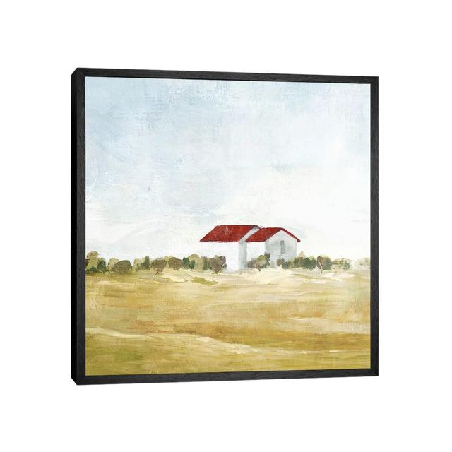 Red Farm House I by Isabelle Z - Print on Canvas Ebern Designs Format: Black Framed, Size: 66.04cm H x 66.04cm W x 3.81cm D on Productcaster.