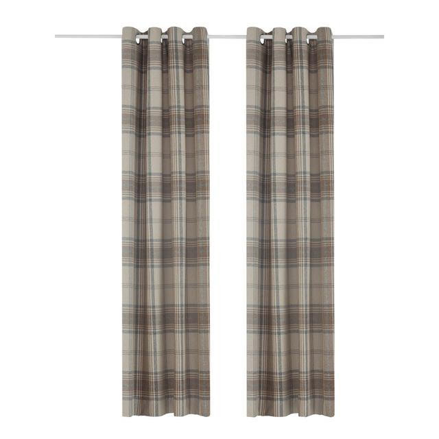 Bernita Eyelet Room Darkening Curtains (Set of 2) Paoletti Panel Size: 168 W x 183 D cm, Colour: Ochre Yellow on Productcaster.