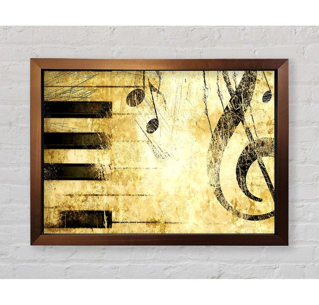 Old Music Score Background - Print Marlow Home Co. Size: 84.1cm H x 118.9cm W x 3.4cm D on Productcaster.