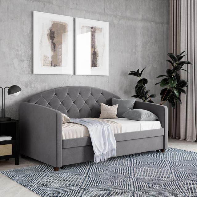 Derina Upholstered UK Single - DE 90 X 190 Cm Daybed with Trundle Rosalind Wheeler on Productcaster.