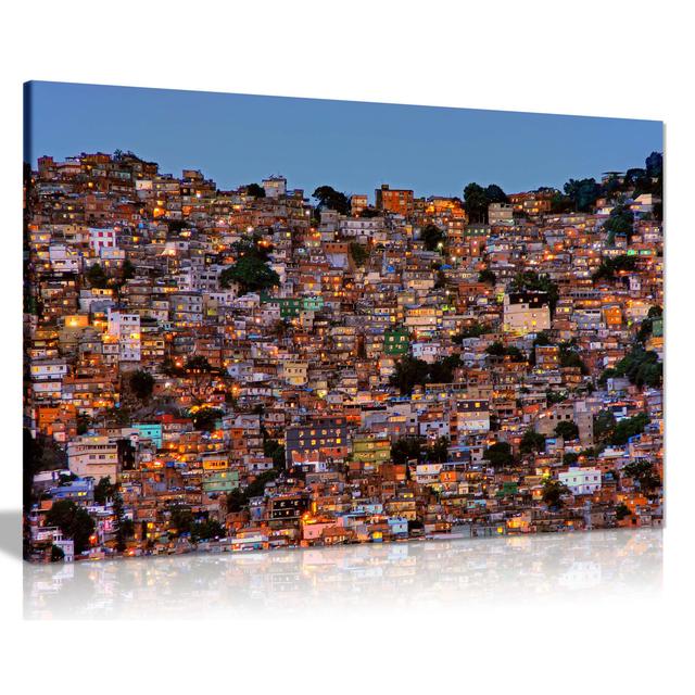 Colourful Architectural Houses in Favela - Wrapped Canvas Photograph Panther Print Size: 41cm H x 61cm W on Productcaster.