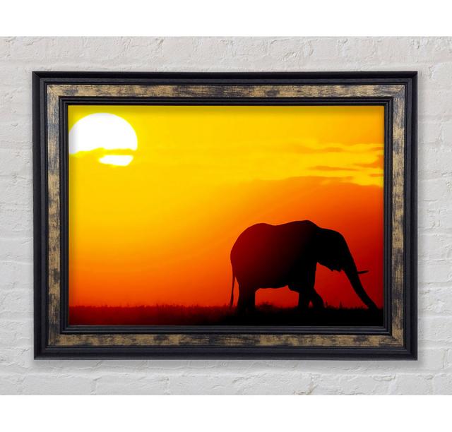 Golden Elephant - Single Picture Frame Art Prints Bright Star Size: 21cm H x 42cm W x 8cm D on Productcaster.