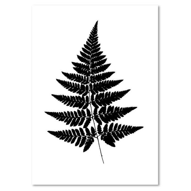 'Leaves Fern' - Wrapped Canvas Graphic Art Print Bay Isle Home Size: 120cm H x 80cm W on Productcaster.