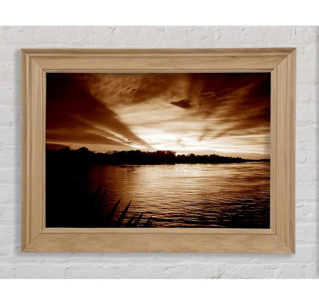 Coco Mountain Lake Framed Print Union Rustic Size: 29.7cm H x 42cm W x 8cm D, Format: Natural Framed Paper on Productcaster.