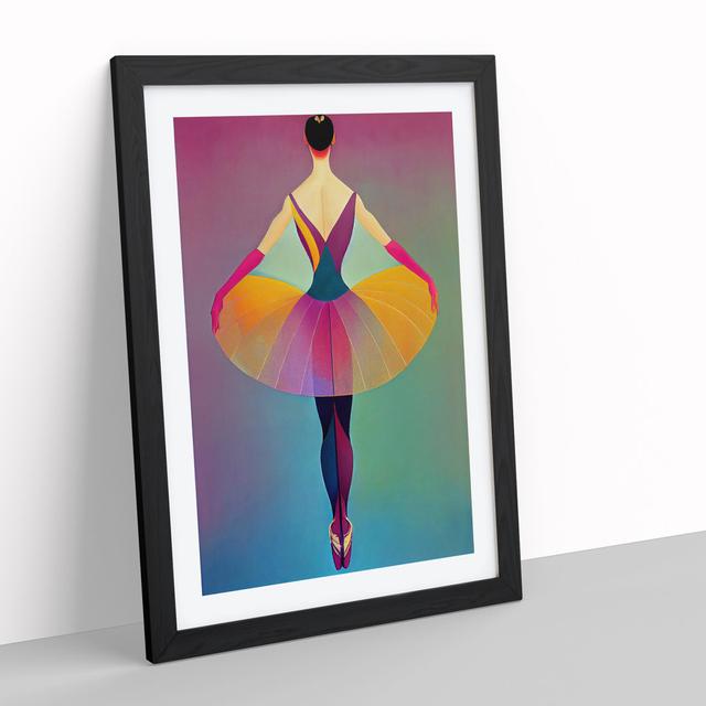 Pop Art Ballerina No.3 - Picture Frame Graphic Art Fairmont Park Frame Colour: Black Framed, Size: 34cm H x 25cm W x 2cm D on Productcaster.