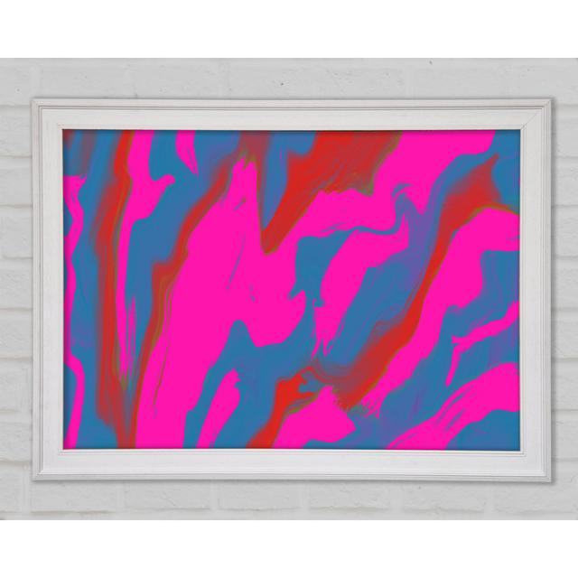 Neon Pink Strikes Framed Print Ivy Bronx Size: 29.7cm H x 42cm W x 1.5cm D on Productcaster.