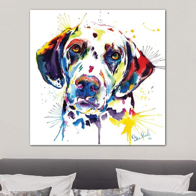 Dalmatian by Weekday Best - Wrapped Canvas Graphic Art Print Latitude Run Size: 93.98cm H x 93.98cm W x 1.91cm D on Productcaster.