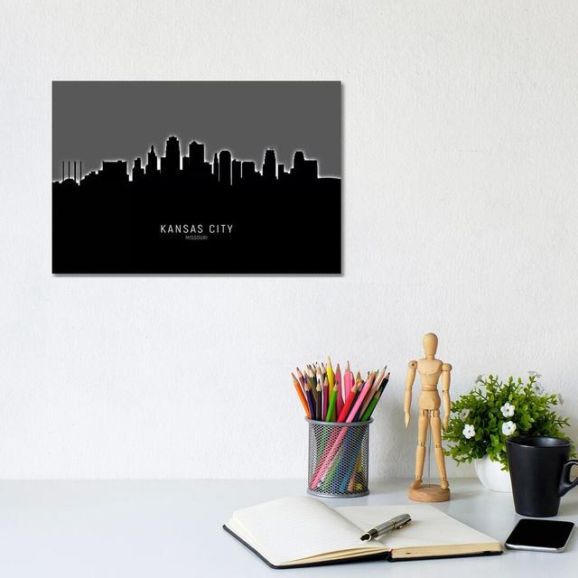 Kansas City Missouri Skyline by Michael Tompsett - Wrapped Canvas Print Latitude Run Size: 20.32cm H x 30.48cm W x 1.91cm D on Productcaster.