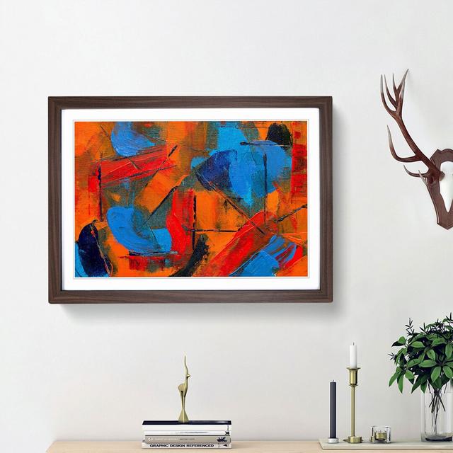 Abstract Art Painting Vol.48 by S.Johnson - Picture Frame Painting Print East Urban Home Frame Option: Walnut Framed, Size: 27cm H x 36cm W x 2cm D on Productcaster.