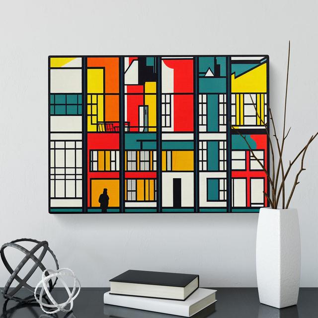 Amsterdam Architecture Pop Art - Wrapped Canvas Graphic Art George Oliver Size: 50cm H x 76cm W x 3cm D on Productcaster.