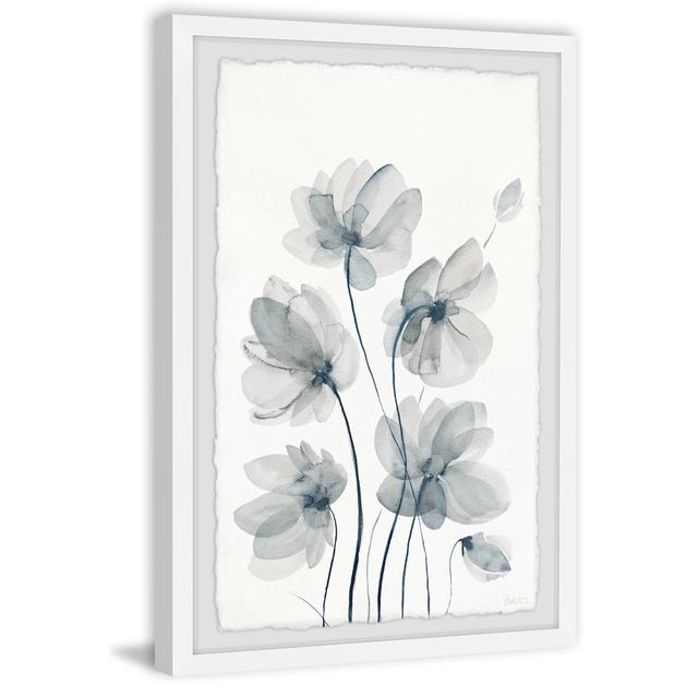 "White Poppies Bloom" Framed Painting Print Marlow Home Co. Size: 61cm H x 41cm W on Productcaster.