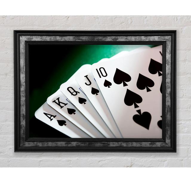 Royal Flush Poker - Single Picture Frame Art Prints Bright Star Size: 42cm H x 59.7cm W x 8cm D on Productcaster.