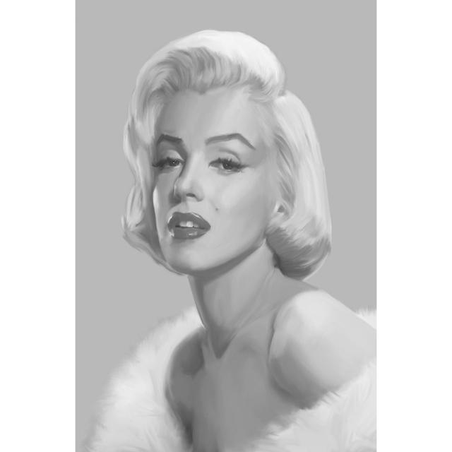 True Blue Marilyn by Chris Consani - Art Prints on Canvas Marlow Home Co. Size: 46cm H x 30cm W x 3.8cm D on Productcaster.